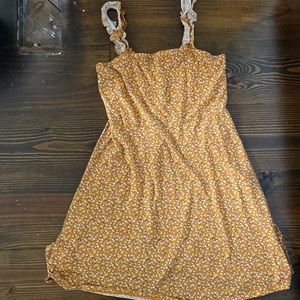 Youth XL orange and white floral dress